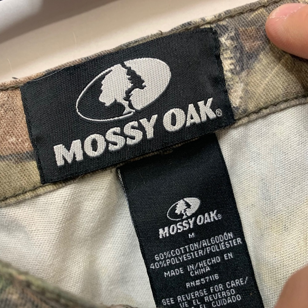 Mossy Oak Break-Up Country Camo Cargo Pants Womens Medium Pink Logo Drawstring - Picture 6 of 8